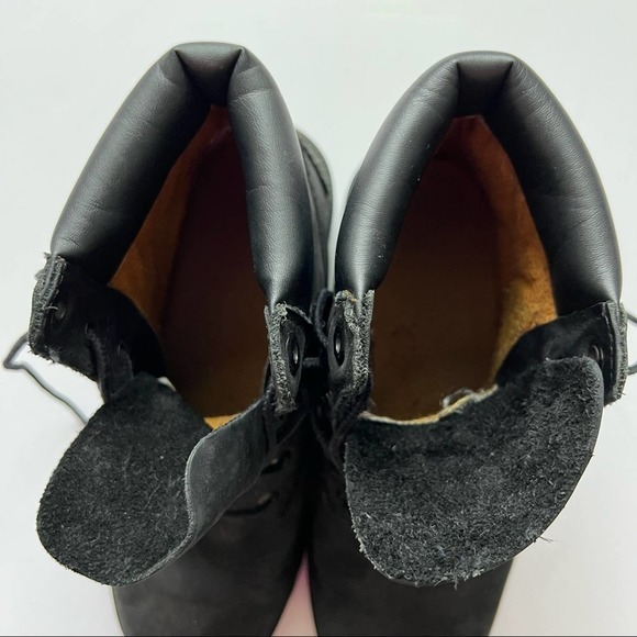 Timberland juniors all black waterproof boots Size 6 premium black nubuck 6 inch - Picture 10 of 16